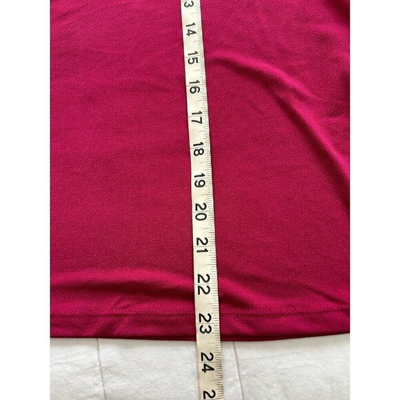 CeCe Womens Ruffle Neck 3/4 Semi Sheer Embroidered Sleeve Plumeria Size L - Picture 6 of 7